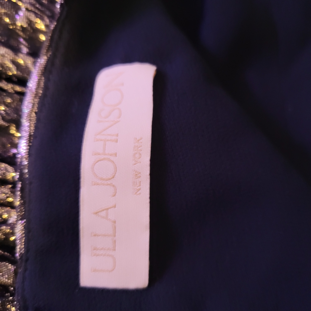 Ulla Johnson Metallic Silver Textured Silk Blend Tank Top Cocktails Clubby Chic - Picture 4 of 7